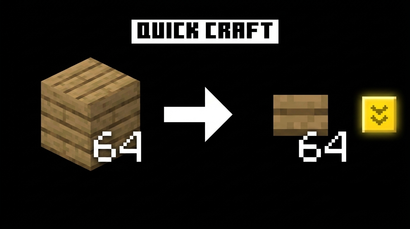 واجهة مود كويك كرافت السريع Quick Craft UI mod لـ ماين كرافت بيدروك